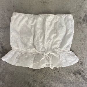 White floral tube top